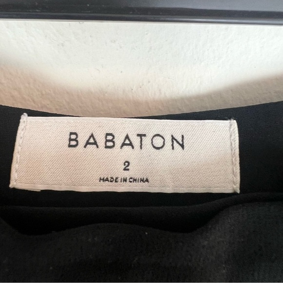 Aritzia Babaton Lazarus Culottes Wide leg Cropped Pants Black HighRise Size 2 B9 - Picture 4 of 6